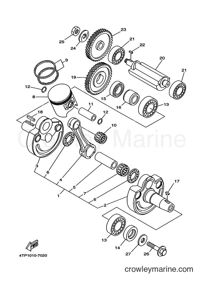 1999 Dirt Bike DT230 - DT230 (4TP3) [010] - CRANKSHAFT & PISTON