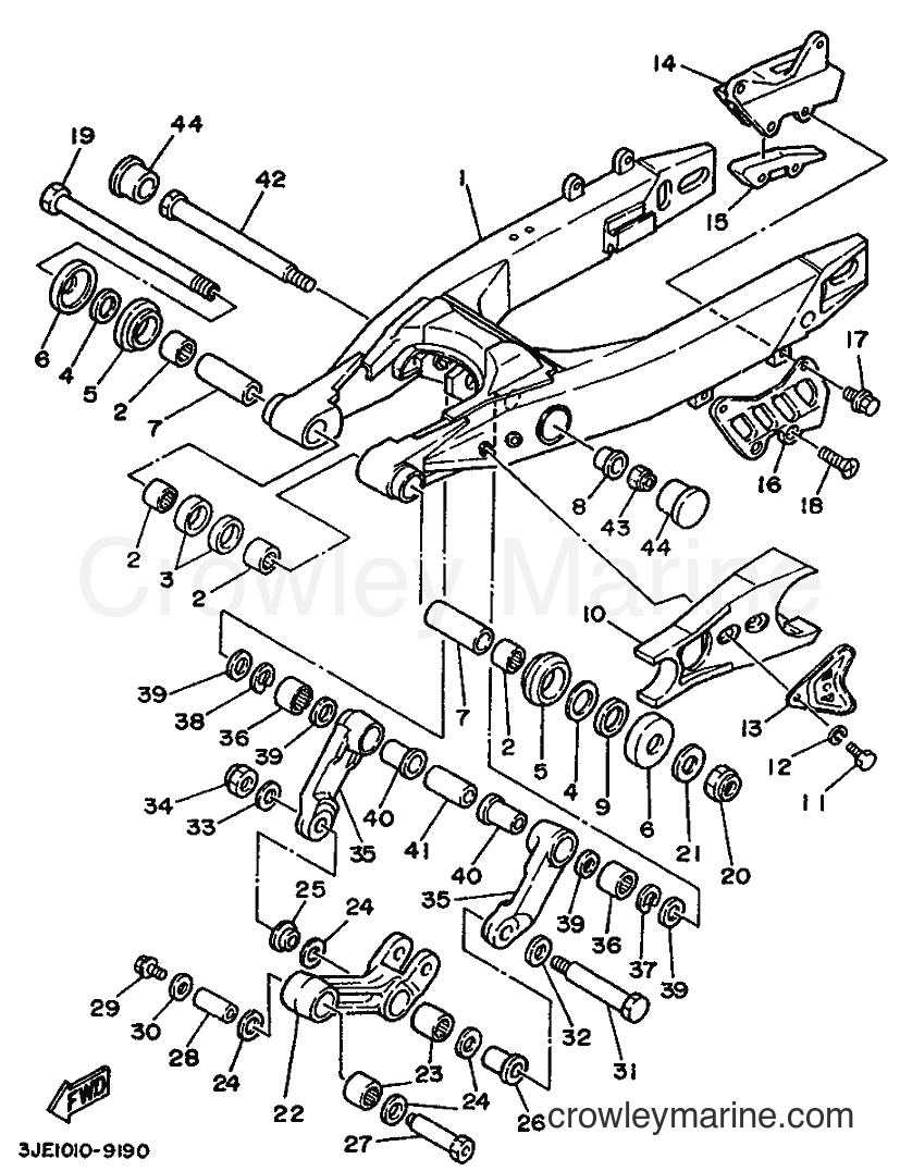 Yamaha Motors YZ250 (3JE1) [060] - REAR ARM