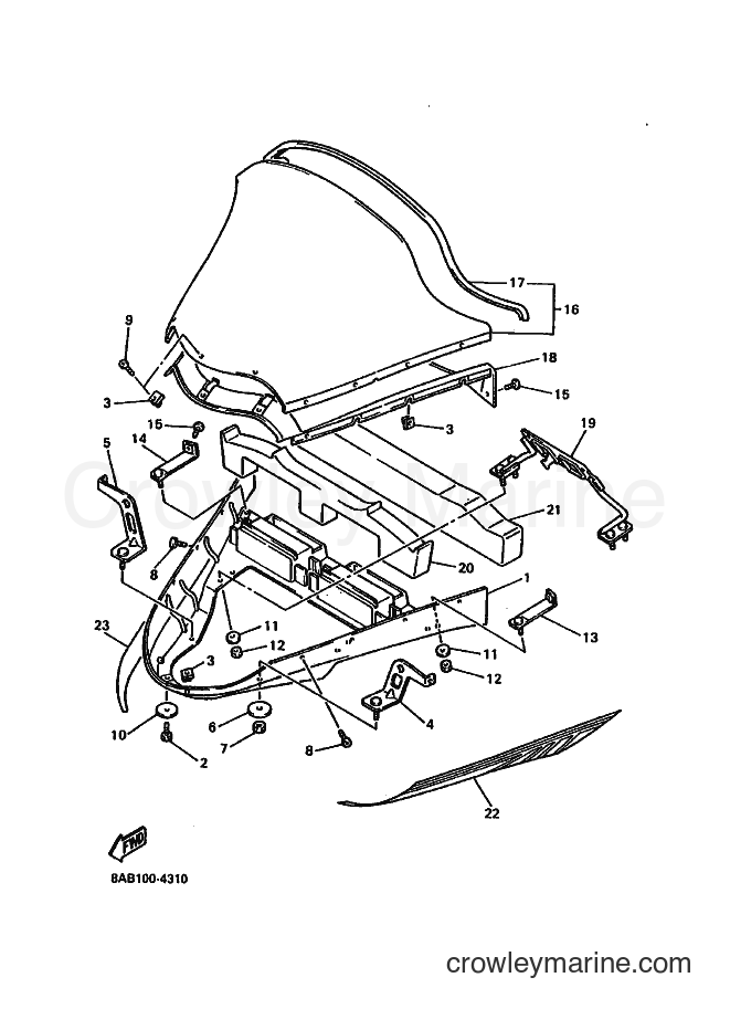 Yamaha Motors VX500E (8BP1) [020] - WINDSHIELD