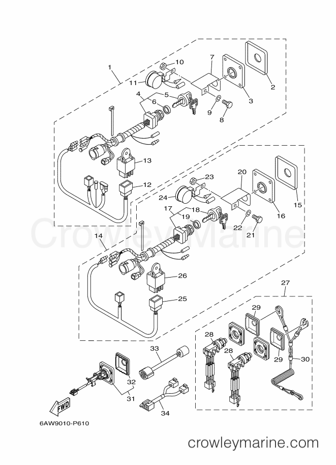 Yamaha Motors FL350AETU (6AXA) [130] - SWITCH & PANEL 9 (QUAD)