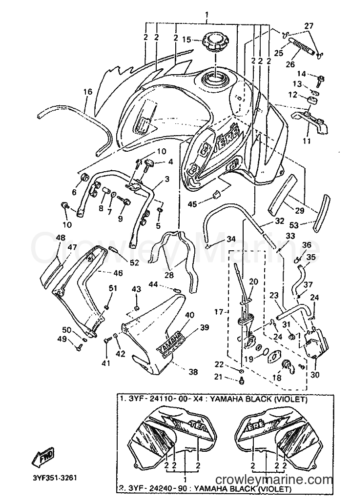 Yamaha Motors XTZ660 (3YF8) [999] - FUEL TANK