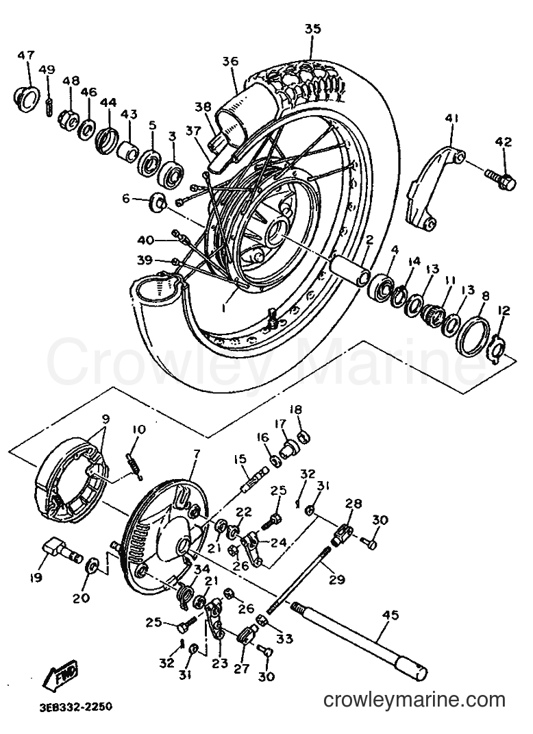 1992 Street Bike SR500 - SR500 (3EB4) [999] - FRONT WHEEL