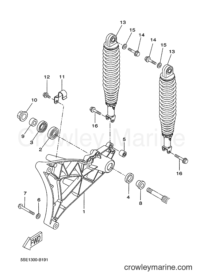 2004 Scooter VP300 - VP300 (1S61) [080] - REAR ARM & SUSPENSION