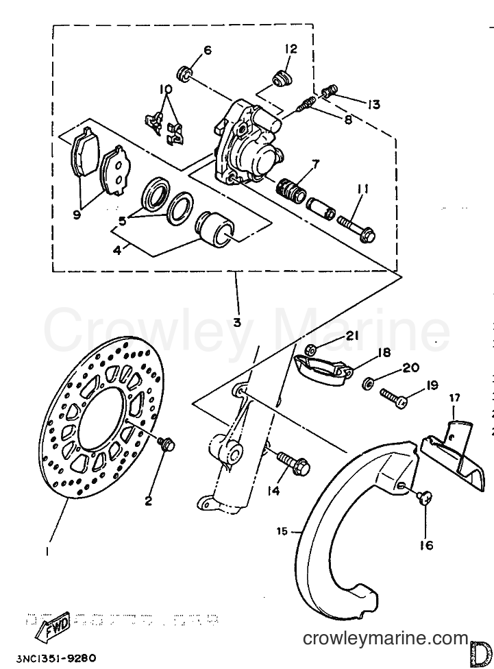 1989 Dirt Bike DT125R - DT125R (3PY1) [999] - FRONT BRAKE CALIPER