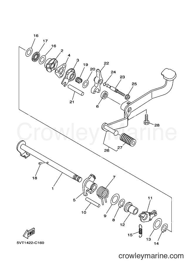 2004 Scooter T110SE - T110SE (5VT6) [010] - SHIFT SHAFT