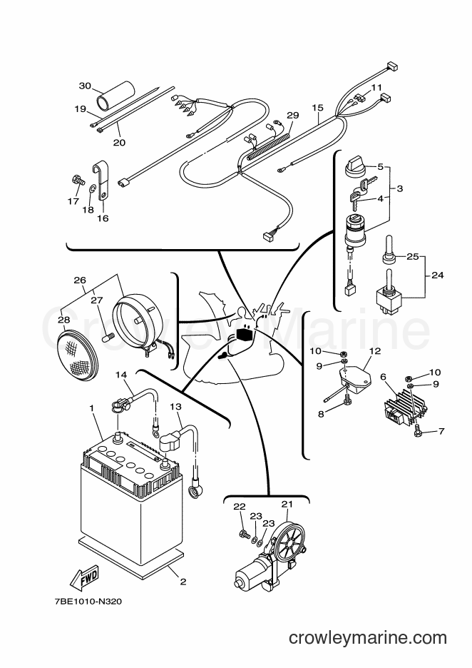 Yamaha Motors YT1280ED (7BE1) [010] - ELECTRICAL 1