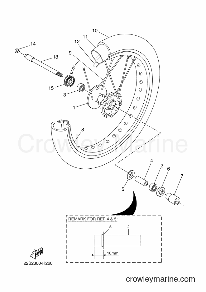 2009 Dirt Bike WR125X - WR125X (22B2) [030] - FRONT WHEEL