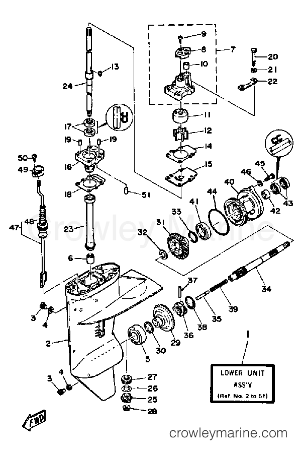 Yamaha Motors FT9.9ELH - LOWER DRIVE 1