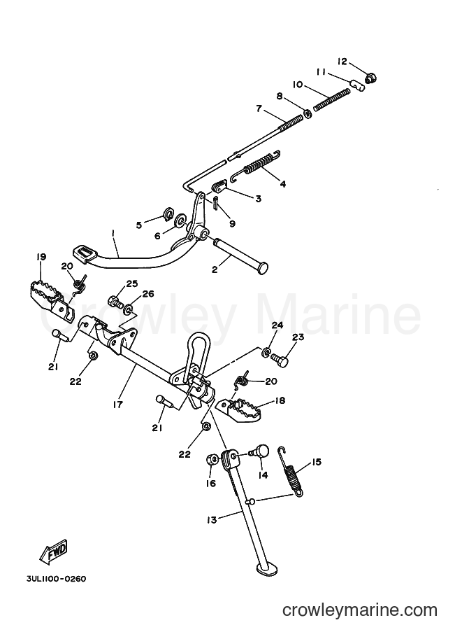 1993 Dirt Bike RT100 - RT100 (3UL4) [010] - STAND & FOOTREST