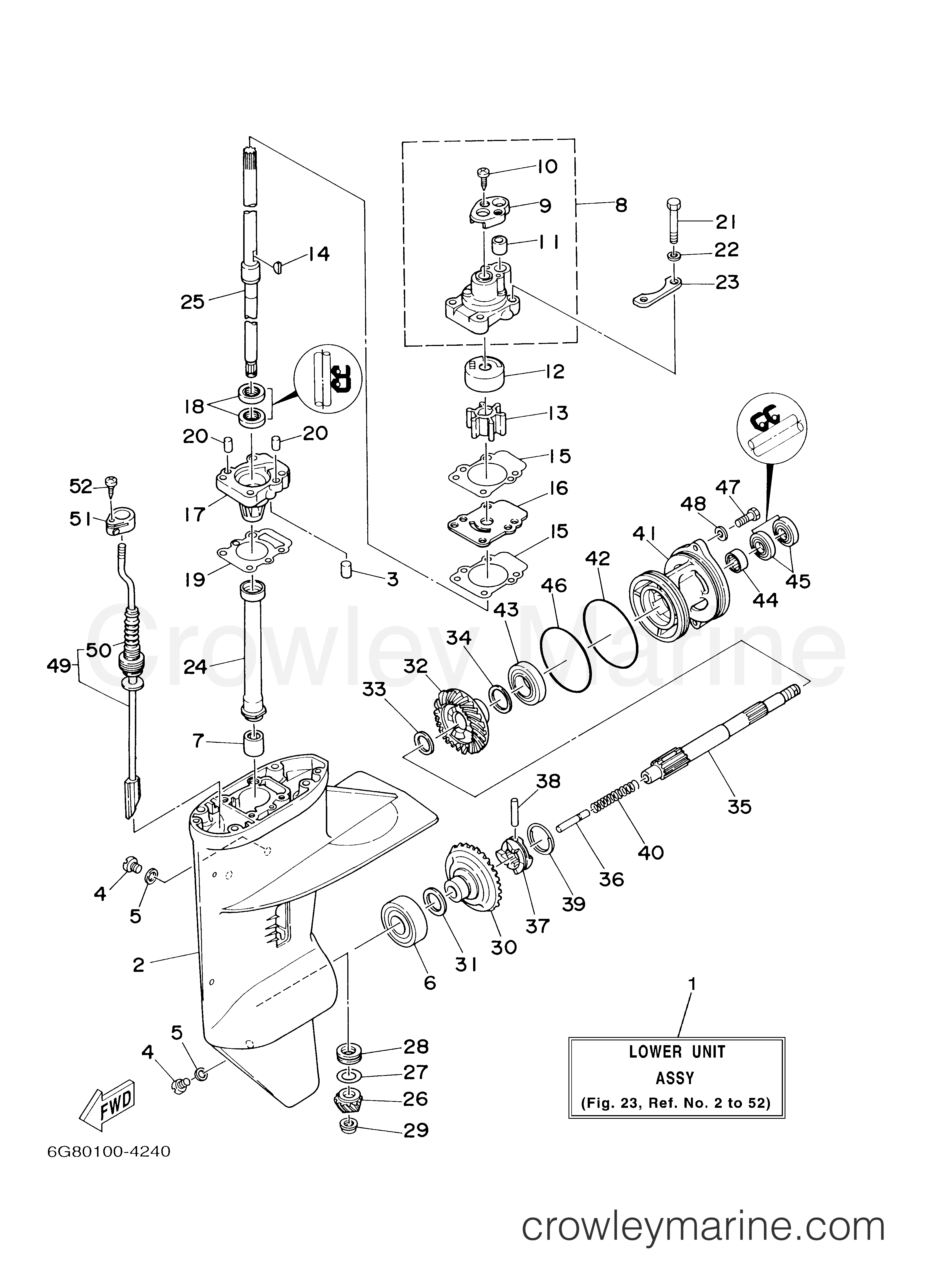 Yamaha Motors T9.9EXHX - LOWER CASING DRIVE 1