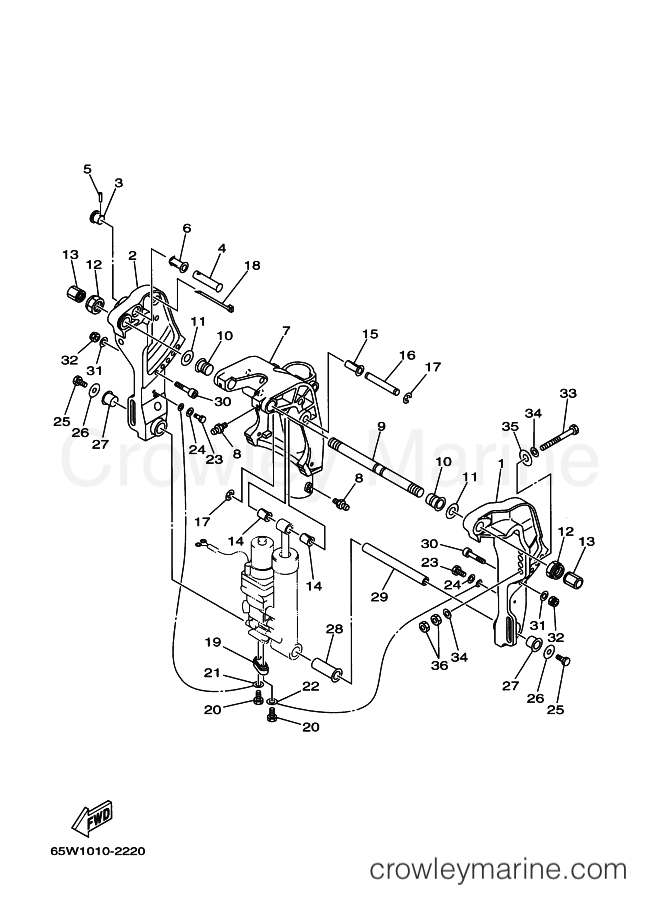 Yamaha Motors F25AMHL (65W3) [160] - BRACKET 2