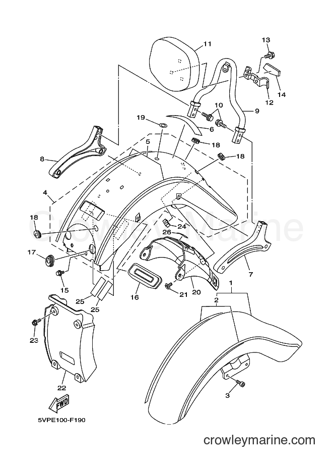 Yamaha Motors XV1700AT (5VPG) [020] - FENDER