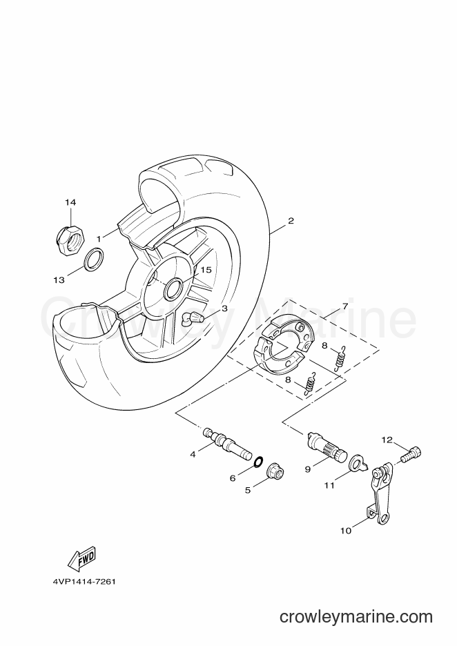 2008 Scooter YW100 - YW100 (1S55) [010] - REAR WHEEL