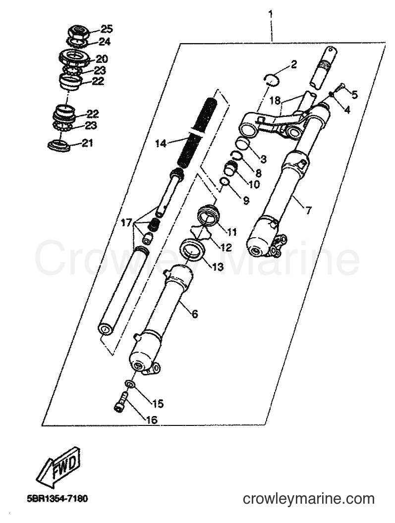 Yamaha Motors YQ50 (5KF1) [010] - FRONT FORK