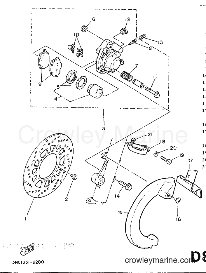 Yamaha Motors DT125R (3NC1) [999] - FRONT BRAKE