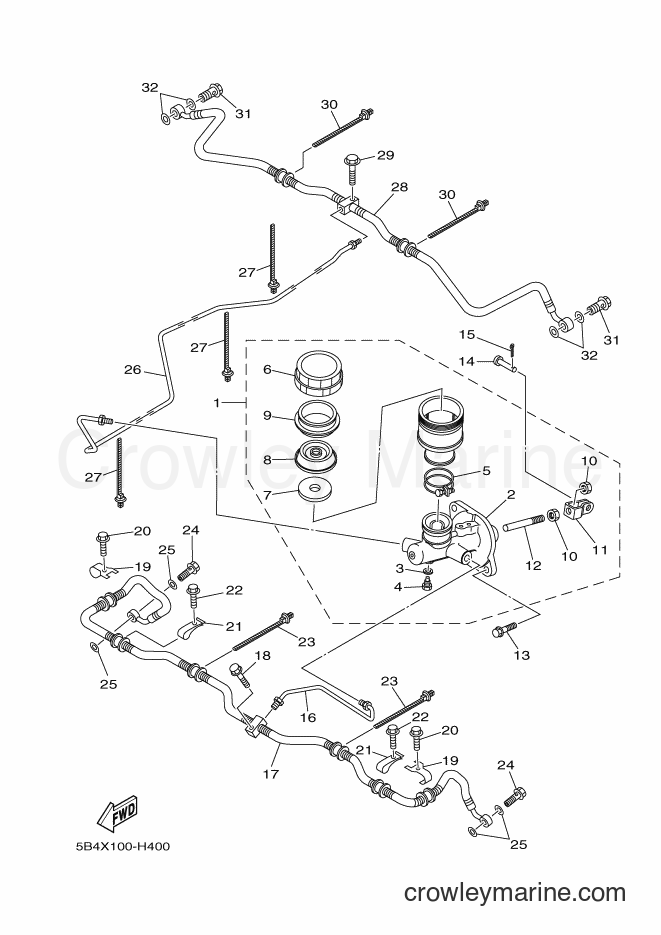 2009 ATV YXR700F - YXR700F (5B4X) [010] - REAR MASTER CYLINDER