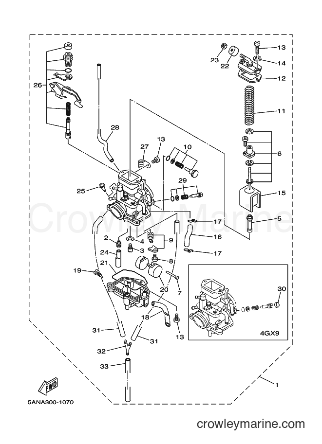 2001 Dirt Bike TDR125 - TDR125 (5ANA) [080] - CARBURETOR