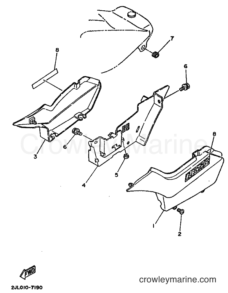 1994 Dirt Bike TW200E - TW200E (3AWK) [010] - SIDE COVER