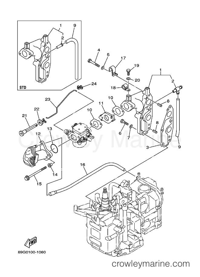 Yamaha Motors FT8D (69G1) [080] - INTAKE