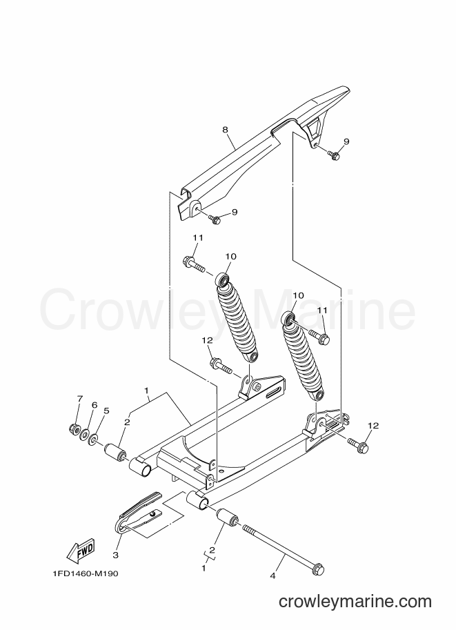 2013 Scooter T115FLSEC - T115FLSEC (1FD1) [020] - REAR ARM & SUSPENSION