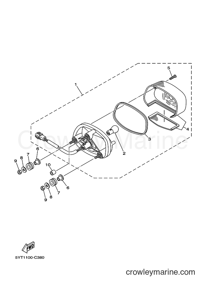 Yamaha Motors YFM350 (5YTH) [010] - TAILLIGHT