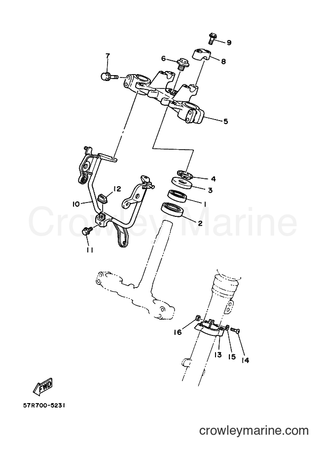 2000 Dirt Bike XT350 - XT350 (5LJ2) [010] - STEERING