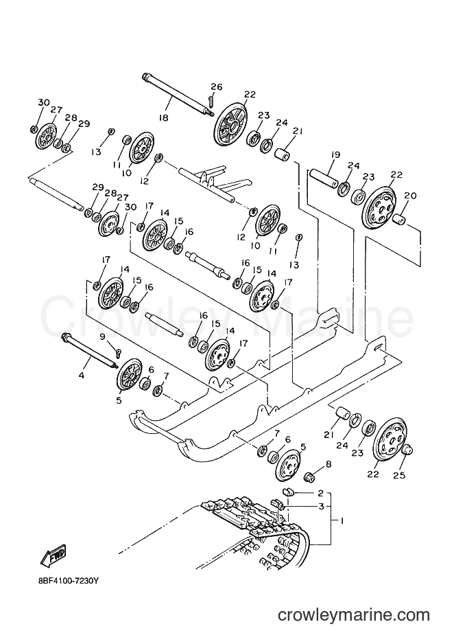 1998 Snowmobile PZ480 - PZ480 (8BF5) [020] - TRACK SUSPENSION 1