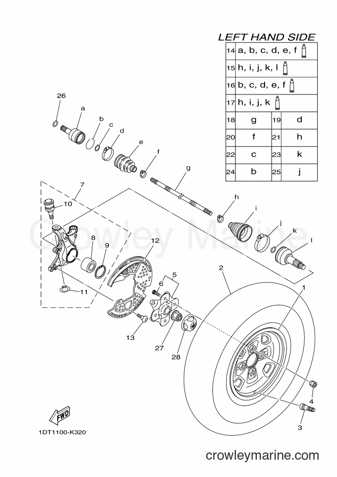 2011 ATV YFM700FWAD - YFM700FWAD (1DT2) [010] - FRONT WHEEL