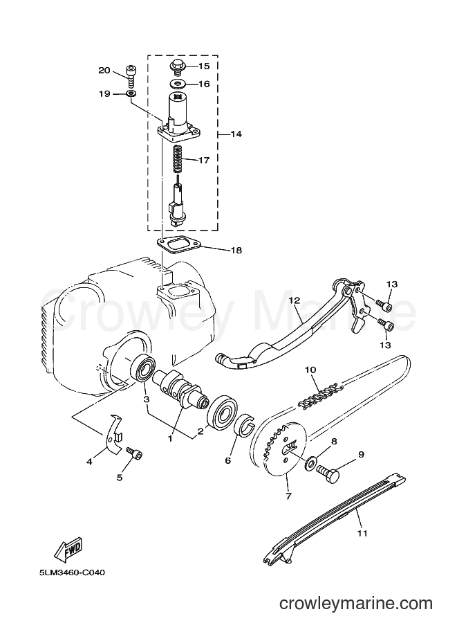 2004 Scooter T105SE - T105SE (5LM3) [010] - CAMSHAFT & CHAIN