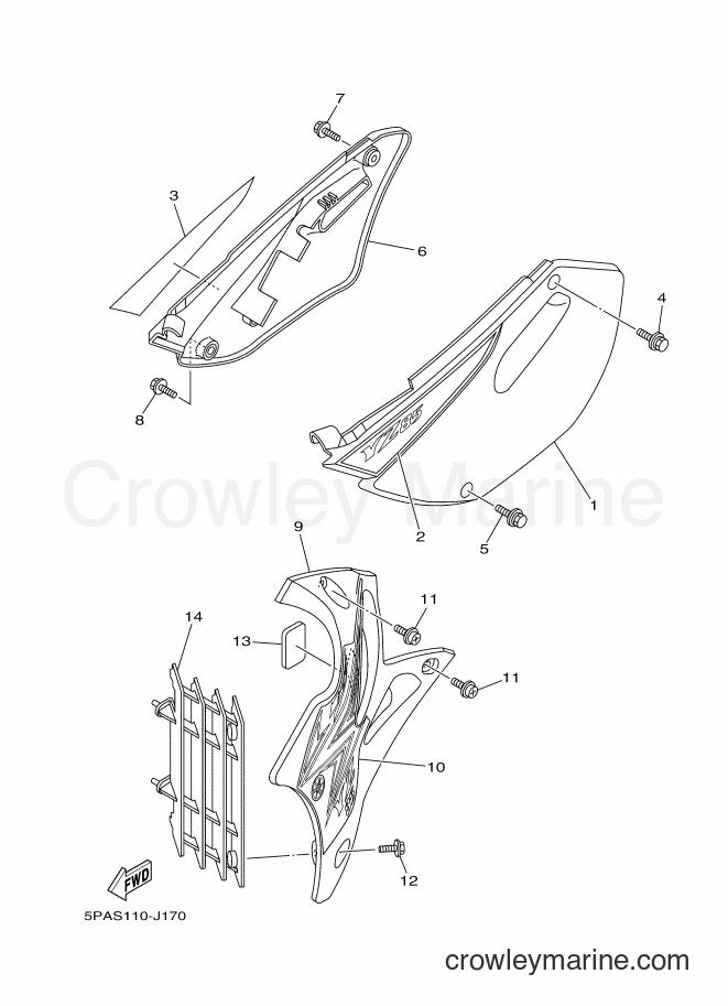 2010 Dirt Bike YZ85 - YZ85 (5PAS) [070] - SIDE COVER