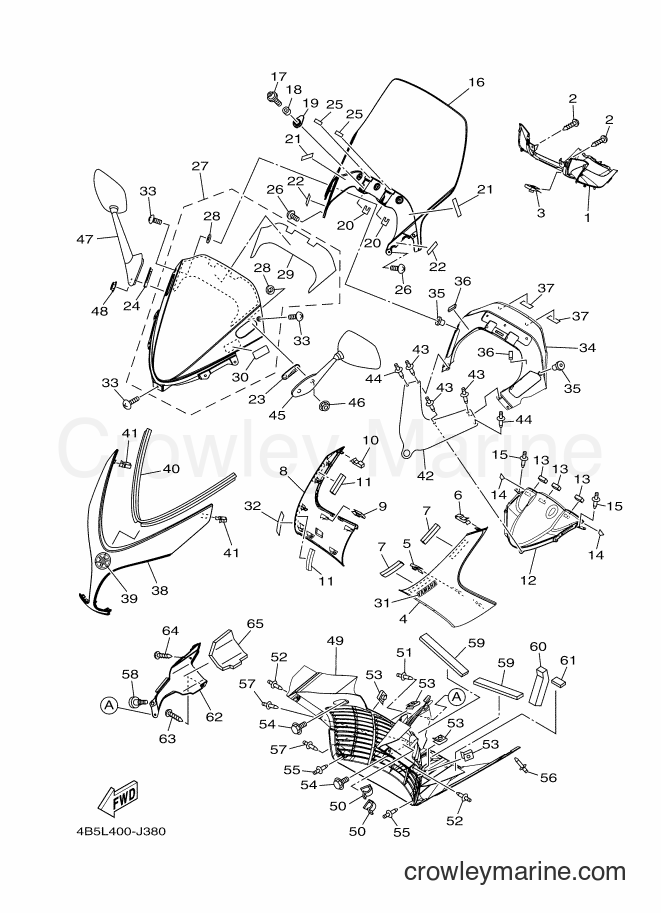 Yamaha Motors XP500 (4B5L) [010] - WINDSHIELD
