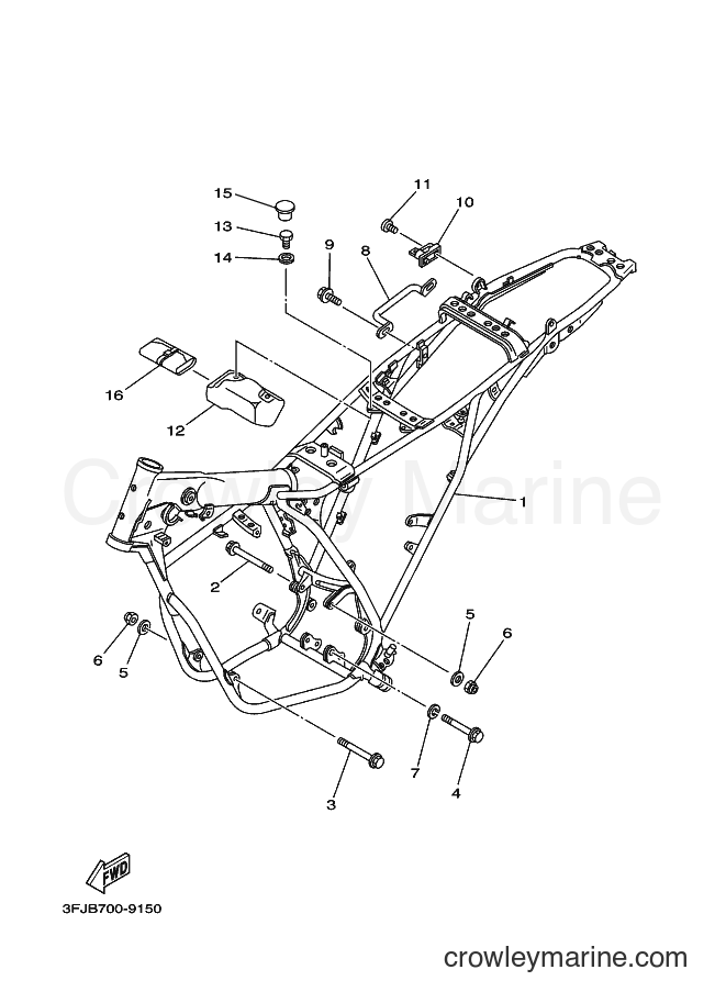 1999 Dirt Bike DT175 - DT175 (3FJB) [010] - FRAME