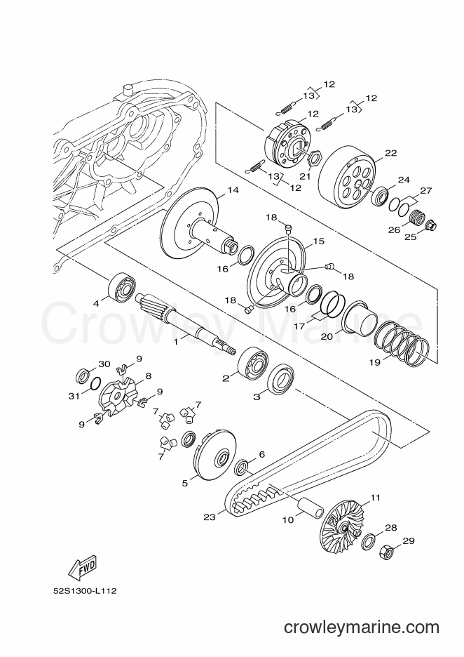 2016 Scooter HW151 - HW151 (52S3) [010] - CLUTCH