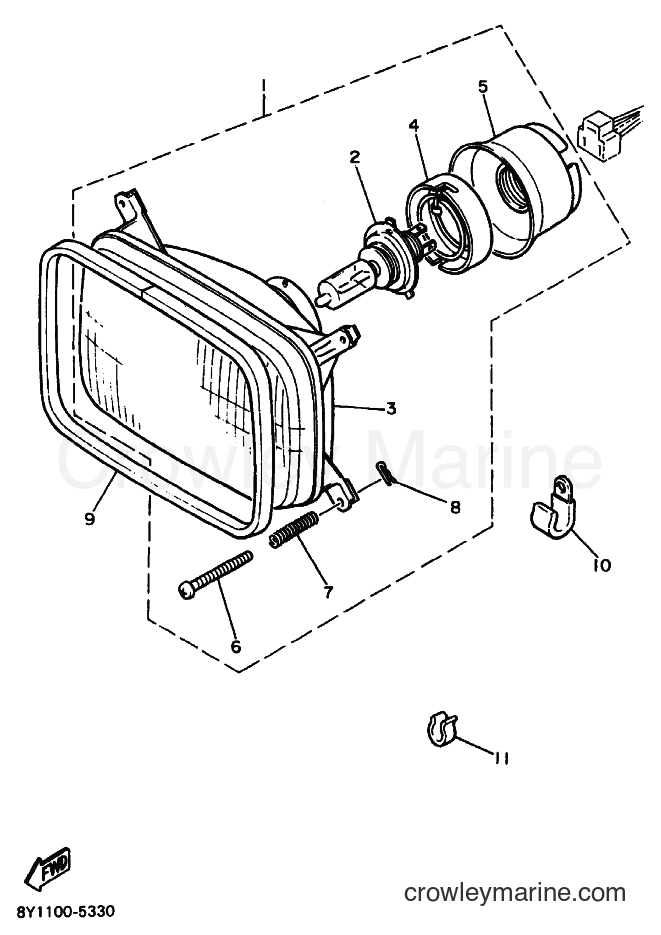 Yamaha Motors BR250TP (87T1) [010] - HEADLIGHT