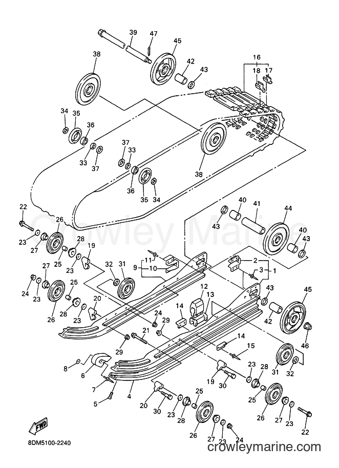 2003 Snowmobile VT600 - VT600 (8EB5) [030] - TRACK SUSPENSION 1