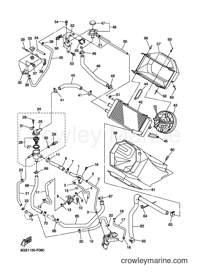 2007 Snowmobile VK10D - VK10D (8GS2) [010] - RADIATOR & HOSE