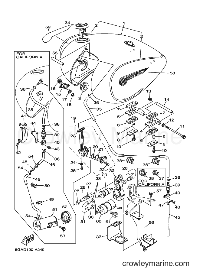 2002 Cruiser XV1600AT - XV1600AT (5GAF) [020] - FUEL TANK