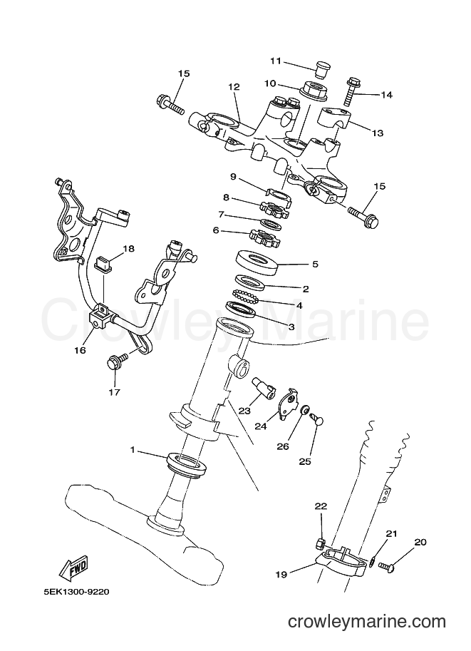 2000 Dirt Bike TW125 - TW125 (5EK3) [080] - STEERING