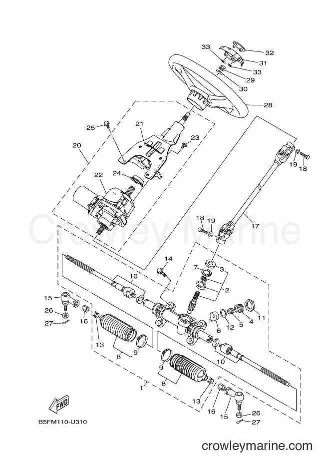 2019 ATV YXM700ES - YXM700ES (B5FN) [010] - STEERING