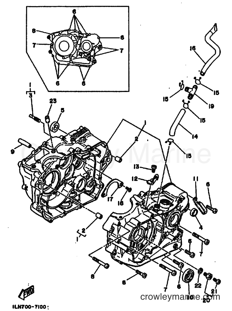 1990 Dirt Bike TT250 - TT250 (3DC2) [010] - CRANKCASE