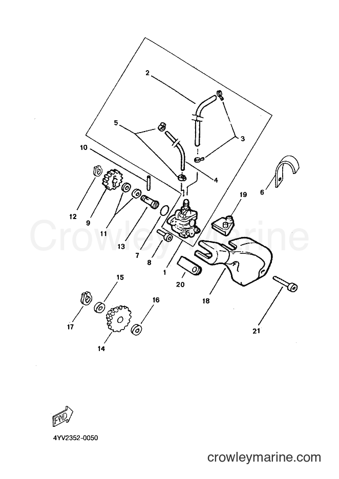 2002 Scooter TZR50 - TZR50 (4YV7) [010] - OIL PUMP