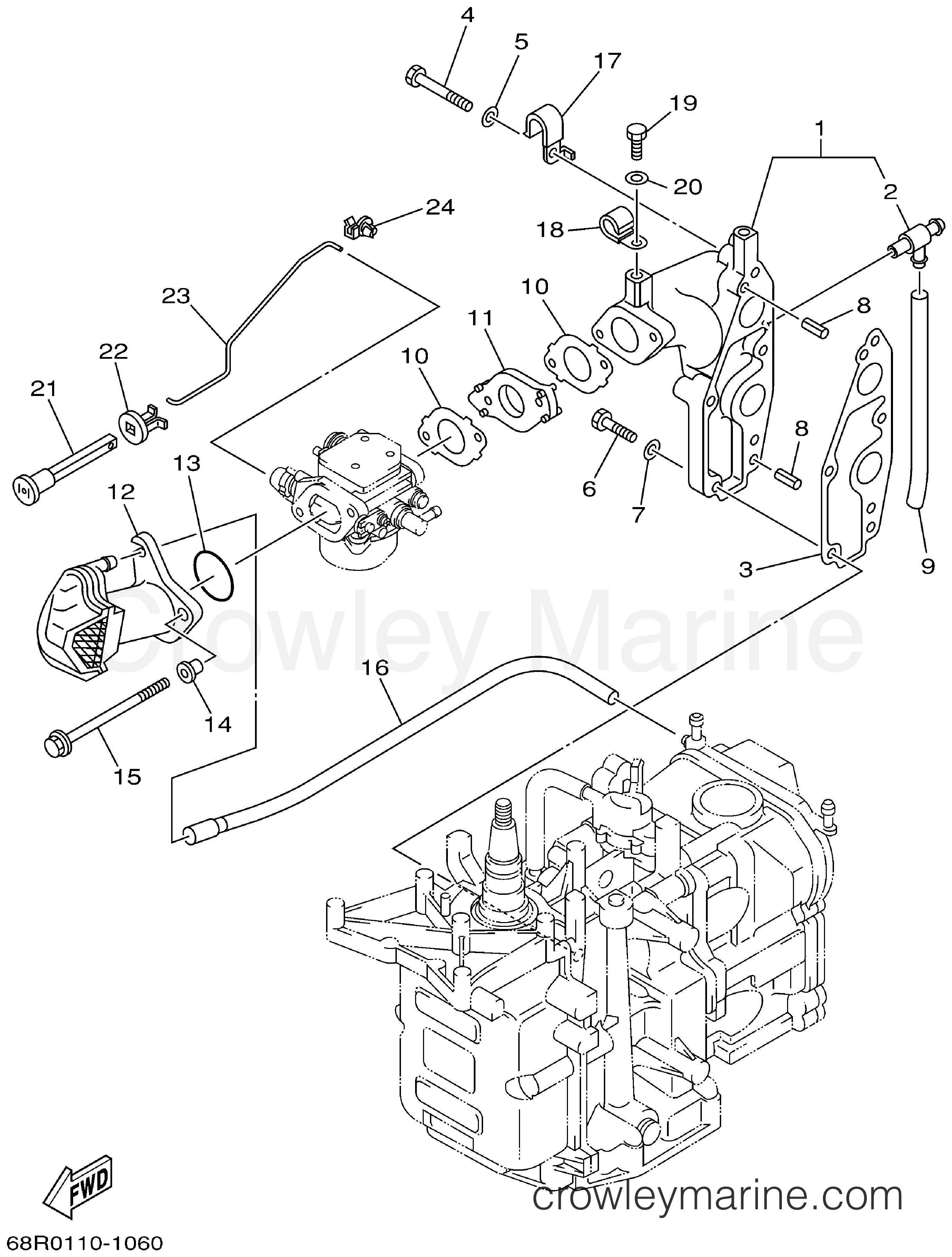 Yamaha Motors F6MLHZ - INTAKE