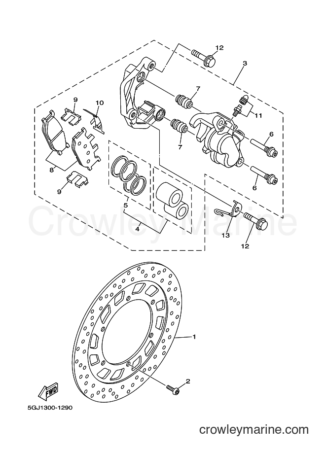 2003 Scooter XP500 - XP500 (5GJ9) [090] - FRONT BRAKE CALIPER