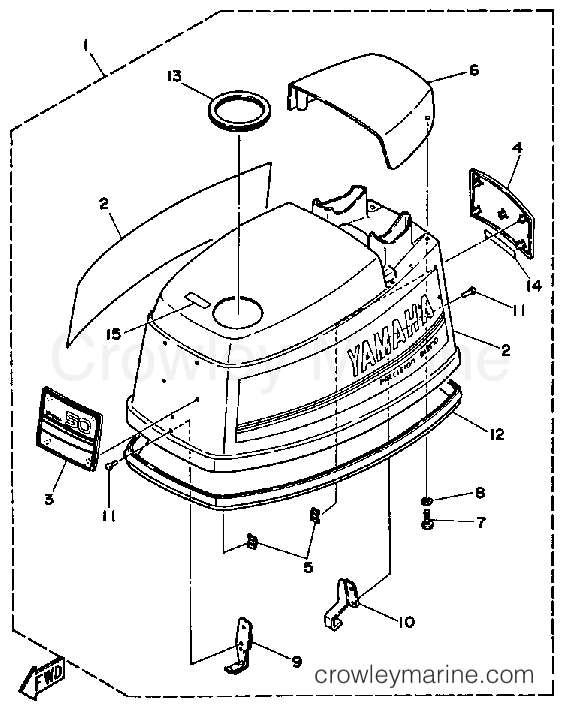 Yamaha Motors 50ESH - TOP COWLING