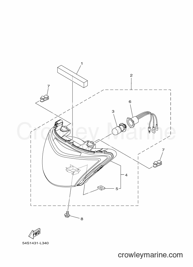 Yamaha Motors AL115FC (54S2) [010] - HEADLIGHT