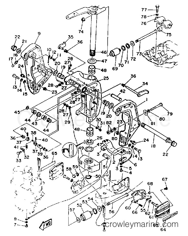 Yamaha Motors P115TLRR - BRACKET 1