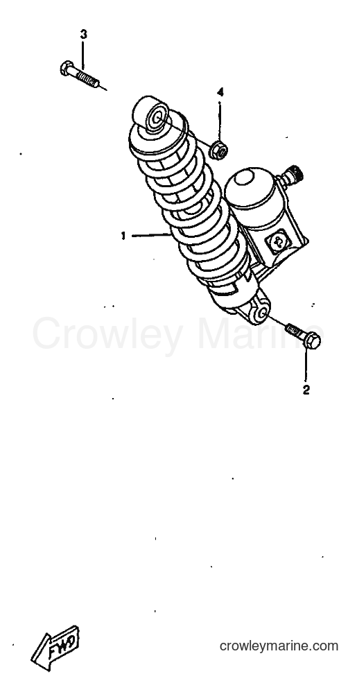 1998 Scooter CW50RSX - CW50RSX (5CD3) [010] - REAR SUSPENSION