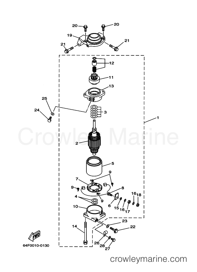 Yamaha Motors V175TLR (64L) [030] - STARTING MOTOR