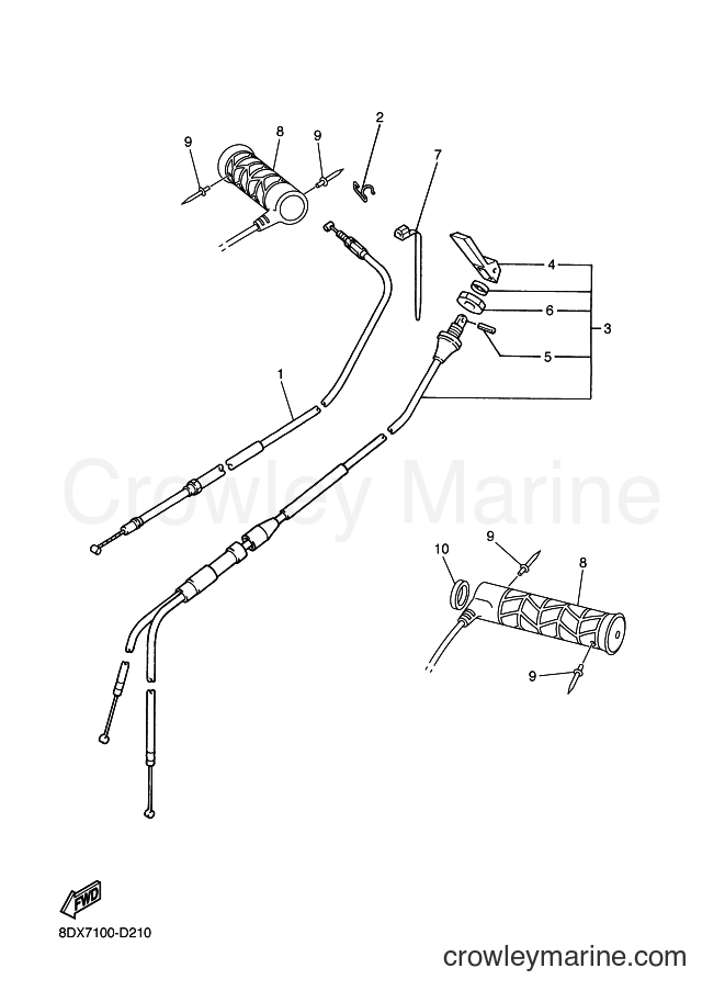 Yamaha Motors VT500XL (8DXB) [010] - CONTROL CABLE