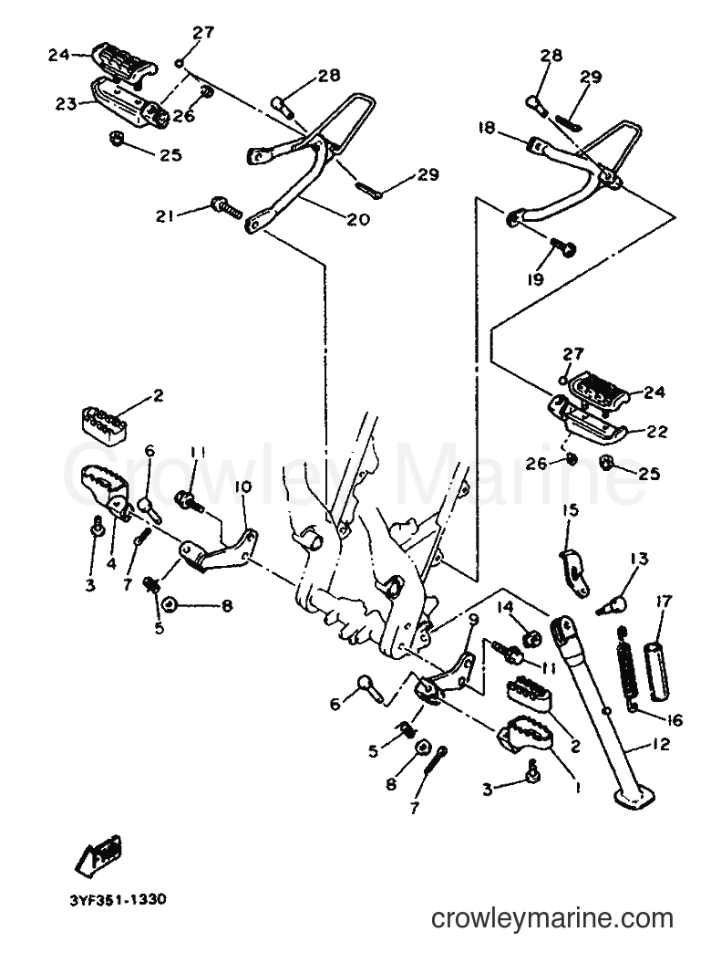 Yamaha Motors XTZ660 (4BW2) [999] - STAND & FOOTREST